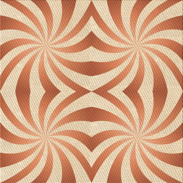 Ahgly Company Machine Washable Indoor Square Transitional Bright Orange Area Rugs, 7' Square