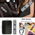 thumbnail image 4 of Renewold American Tribal Blue Gray Car Accessories Full Set, Universal Car Seat Covers Steering Wheel Seat Belt Pads Cup Holder Key Chains 11 PCS Universal Fit for Most Vehicles, 4 of 7