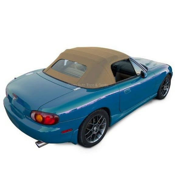 Sierra Auto Tops Convertible Top Replacement for Mazda Miata MX5 1990-2005, Cabrio Vinyl, Lt Tan
