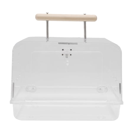 NFTIGB Clear Acrylic Hamster Carrier Cage Portable Small Animals Carry Travel Case Multifunctional Pet Outgoing Cage 14.96 inches / 38 cm