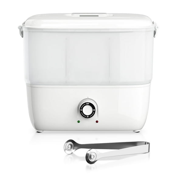 Hot Towel Steamer, Hot Towel Warmer with Quickly Heating in 5 Mins & 30 Mins Auto Off Timer for Salon, Facials, Spa, Massage (White)