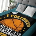 thumbnail image 3 of Just A Girl Who Loves Basketball Flannel Fleece Blanket Throw Couch Microfiber Soft Cozy Lightweight Luxury Bed Blanket for Teen, 3 of 5