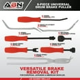 thumbnail image 2 of ABN Universal Drum Brake Puller 8-Piece Removal Tool Kit Set with Carrying Case, 2 of 6