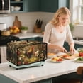 thumbnail image 4 of Renewold Toaster Oven Dust Cover with Storage Pockets Stain-Resistant Dust Protection Rectangular Microwave Oven Small Appliance Cover Case, 20.5 x 16.5 x 10 Inches, Rooster Chicken Daisy, 4 of 7