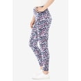 thumbnail image 3 of Woman Within Plus Size Stretch-Cotton Knit Pull-On Printed Leggings, 3 of 4