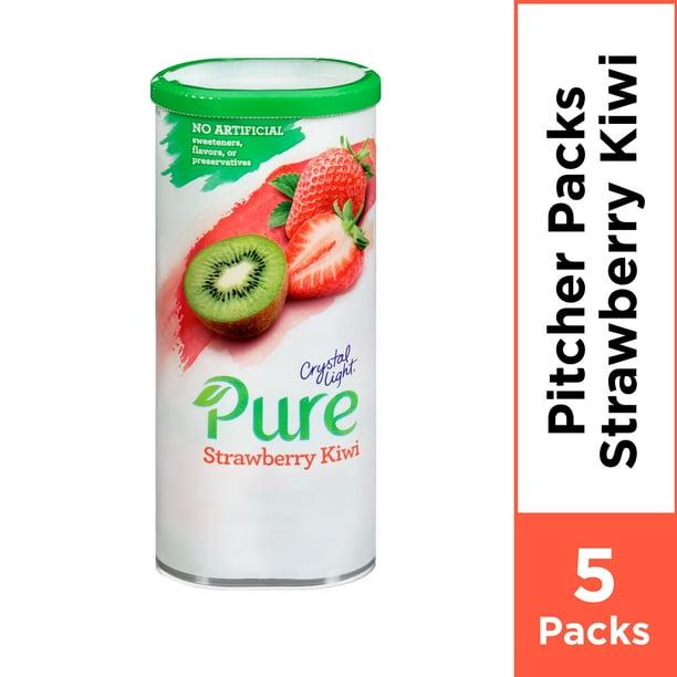 Crystal Light Pure Strawberry Kiwi Powdered Drink Mix, Caffeine Free, 2
