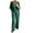 Green, variant on qolati Summer Pajamas for Women 2 Piece Short Sleeve Sleepwear Top Wide Leg Pant Satin Ladies Pjs Lounge Matching Set Tracksuits Trendy Clothes 2024