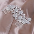 thumbnail image 4 of OFFIGAM Bridal Hair Accessory Set with Rhinestone Flower Design, Elegant Wedding Hairpiece for Brides and Special Occasions, 4 of 4