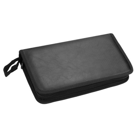 Pp Poly Cd Dvd Case - 80 Faux Leather Disc Storage Bag CD Holder DVD Case VCD Organizer Carry Handbag