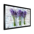 thumbnail image 2 of Designart 'Fresh Lavender Bouquets On Wood' Farmhouse Framed Art Print, 2 of 4