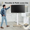 thumbnail image 2 of FITUEYES Rolling TV Floor Stand for 32 - 70 Inch TVs, Elegant Portable TV Stand with Upgraded  360° rotating wheels, Tall Height Adjustable Mobile TV Stand for Bedroom, Corner, Dorm, Hold up to 88 lbs, 2 of 9