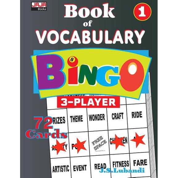 3 Player Bingo with 72 Cards: Book of Vocabulary BINGO (Paperback)(Large Print)