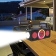 thumbnail image 1 of Cameland Solar Portable Bluetooth Speaker, Wireless Speakers with Booming Bass, Fm Radio, Led Colorful Lights, Speaker For Home, Outdoor, Party, Camping, Travel, 1 of 9