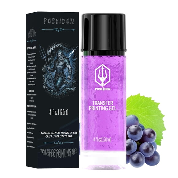 Gel de transferencia para plantillas de tatuaje POSEIDON 120 ml con aroma a uva