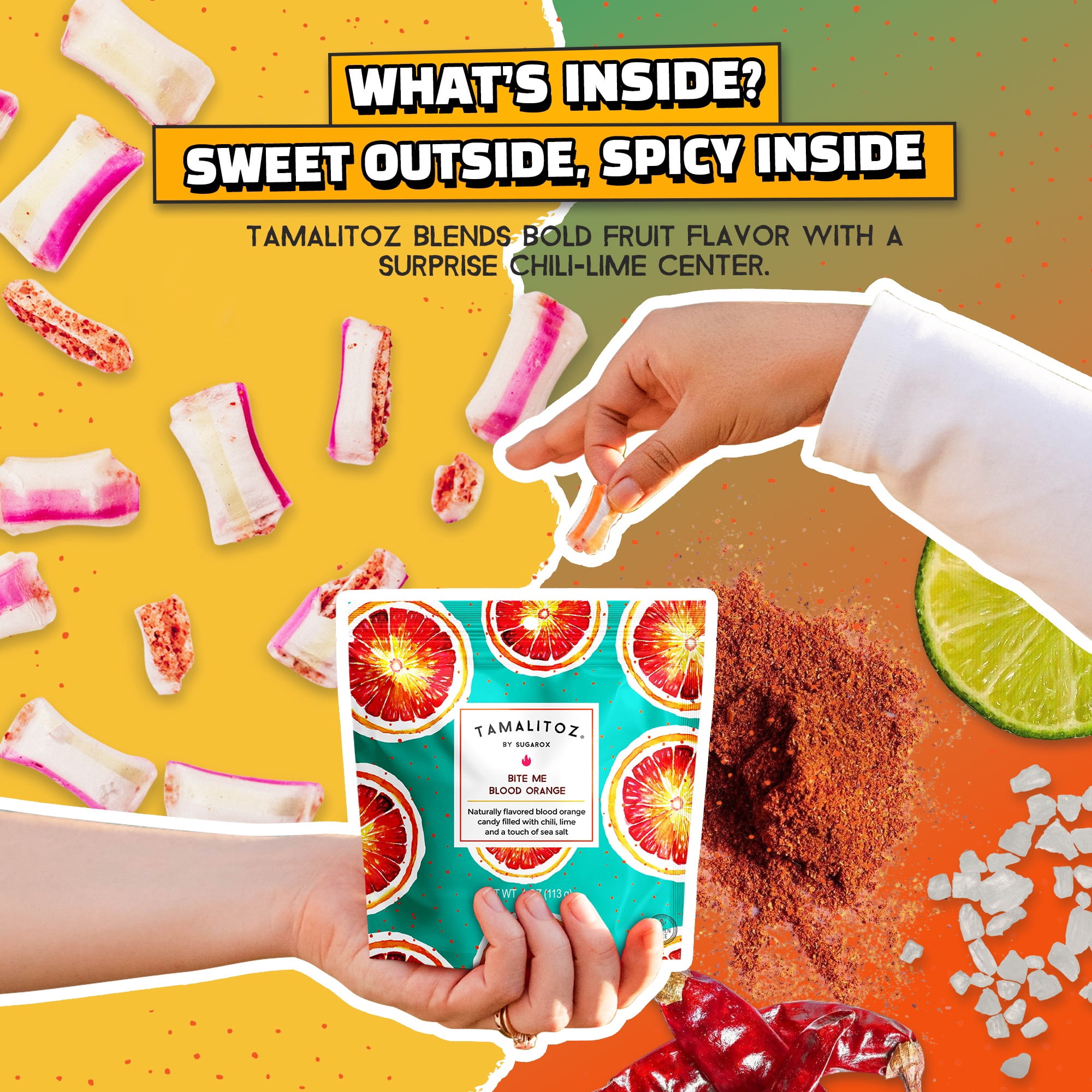 Variety pack 5 flavors Tamalitoz - Mango, Watermelon, Tamarind, Cucumber, Pineapple