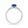 thumbnail image 2 of ANGARA Lab Grown 1.2 Ct Blue Sapphire Engagement Ring for Women in 14K White Gold (Size-6.5mm) | September Birthstone, Anniversary, Jewelry Gift for Women | Lab-Grown Blue Sapphire Ring, 2 of 8
