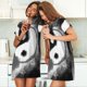 thumbnail image 4 of Balery Yin And Yang Camisón de manga corta con cuello redondo para mujer, cómodo y elegante., 4 of 6