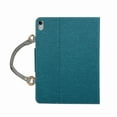 thumbnail image 3 of iPad 10.2 inch 2019 Handbag Case 7th Generation, Dteck Smart Multi-Angle Stand Magnetic PU Leather Bag Folio Cover with Handle Document Pocket Hand Strap Pencil [Auto Wake/Sleep], Green Denim, 3 of 6
