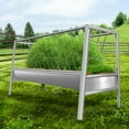 thumbnail image 4 of Pasture Feeder, Stainless Steel Frame Large Livestock Feeder, Goat Hay Feeder, Heavy-Duty Hay Grain Livestock Feeder, Livestock Feeding, 77 Gallon Large Capacity, Heavy Duty, for Horse Trough, 4 of 7