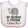 thumbnail image 3 of Inktastic Meemaw and Peepaw Love Me Grandchild Boys or Girls Baby Bib, 3 of 4