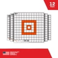 thumbnail image 6 of Ez Aim Paper Shooting Target, 12 In Sight-In Grid, 12-Pack, Orange & White, 6 of 8