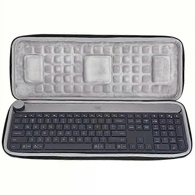 1 black hard shell keyboard case for Logitech Craft wireless keyboard hard storage box (keyboard not included)