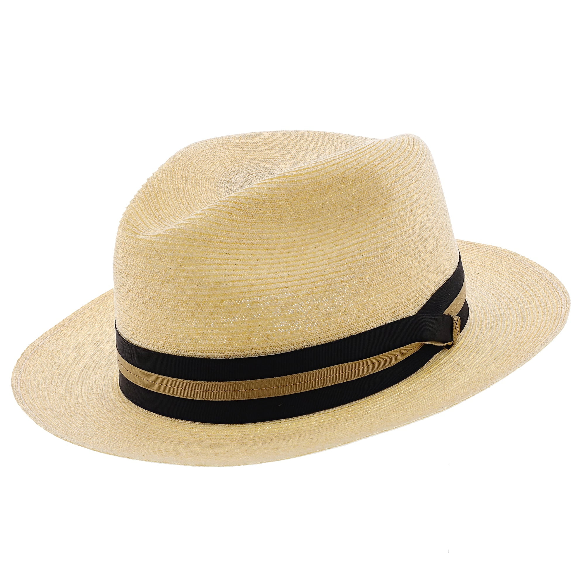 Stetson Shantung Straw Fedora Hat 