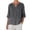 Dark Gray, variant on Admvng Womens Top Split V Neck 3/4 Sleeve Pocket BlouseSolid Color Lightweight Casual Summer Shirt
