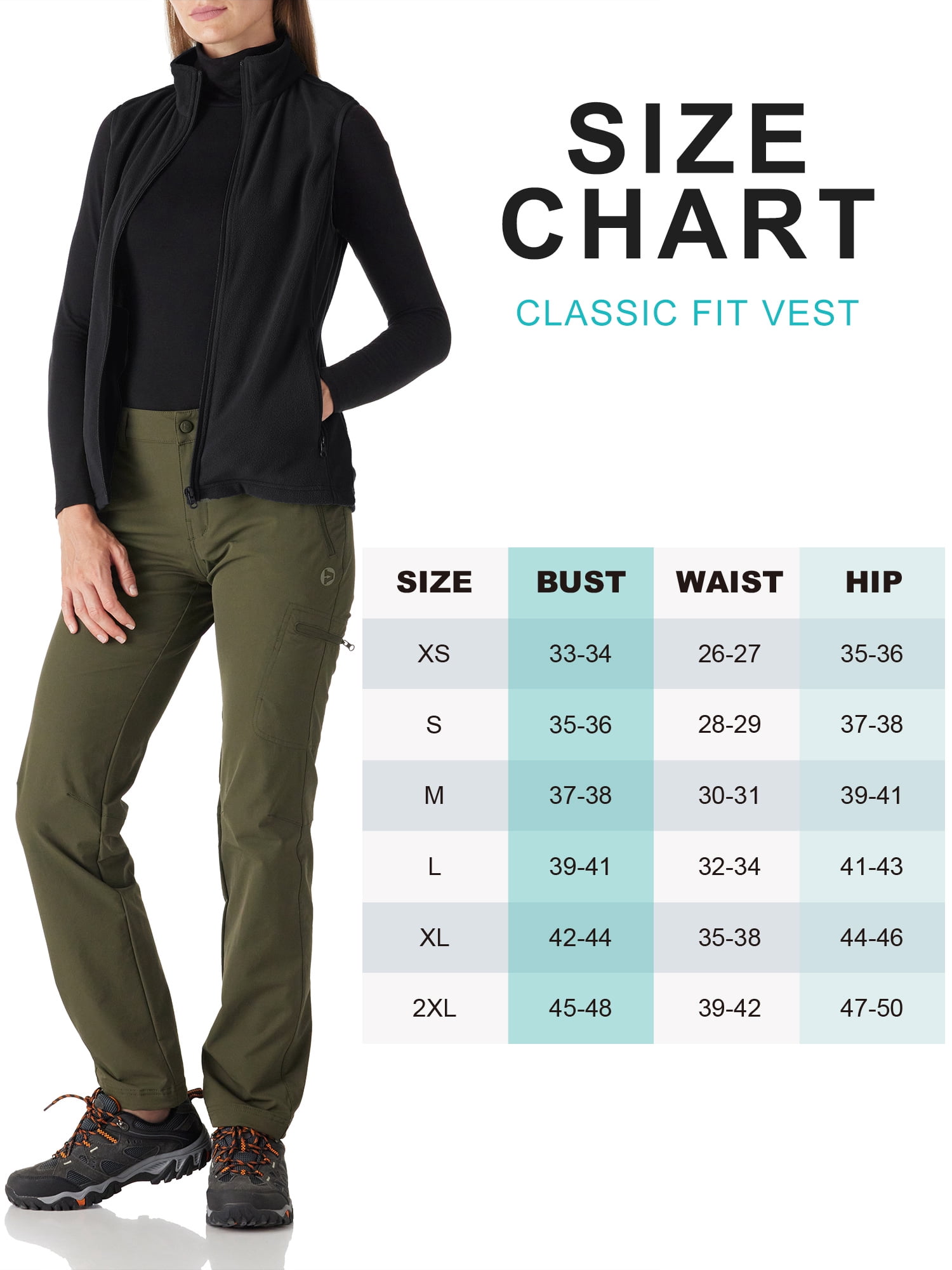 33,000ft Women's Fleece Vest, Zip Up Lightweight Soft Running Vest Outerwear Sleeveless with Pockets