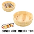 thumbnail image 6 of SHAPERME 30cm Rice Sushi Bowl Wooden Tub Mixing Bucket Wood Oke Hangiri Japanese Barre /,, 6 of 8