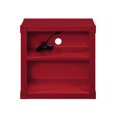 thumbnail image 2 of Bowery Hill Table de Chevet Contemporaine en Métal avec Rangement Ouvert Rouge, 2 of 5