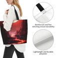 thumbnail image 3 of Balery Red Moon Lava Bolsa Tote Estilo Estético con Cremalleras, Bolsa de Hombro, Bolsa de Compras Grande y Plegable, 3 of 8