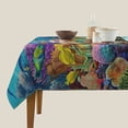 thumbnail image 3 of Wukai Sea World Waterproof Tablecloth for Kitchen Dining, Fits Square Tables for 2-4 Seats -54"x54", 3 of 7