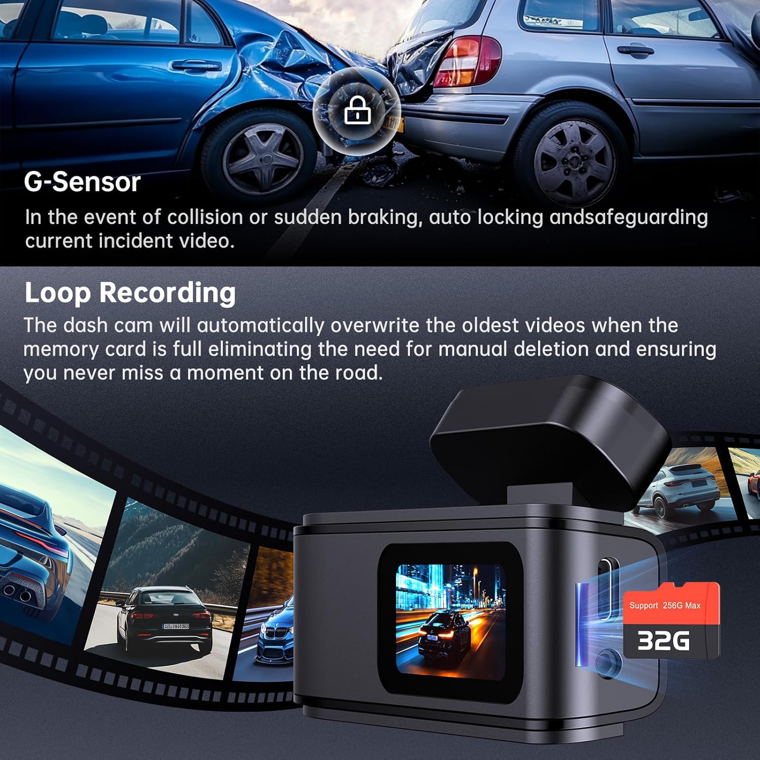 Soifcik Dual Dash Cam 2.5K Front and Rear photo 3