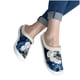 thumbnail image 5 of Zapatos de lona de corte bajo de fondo plano para mujer Zapatillas de algodón antideslizantes planas informales versión perezosa de un pie Wmkox8yii hj789, 5 of 6