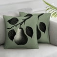 thumbnail image 3 of nygtbtfer Green Pear Pillow Cover, Soft Decorative Cushion Case Square Throw Pillow Cover for Sofa Living Room Couch,Multi-Size White, 3 of 7