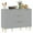 Grey, variant on HOMCOM Sideboard Buffet Cabine w/ 3 Drawers and Adjustable Shelves, Black