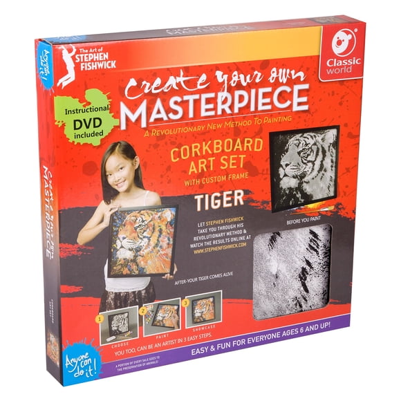 Set de arte en tablero de corcho Fishwick #1 Tigre