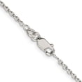 thumbnail image 4 of Sterling Silver Rhodium-Plated 1.95mm Cable Chain (24 X 1.95) Made In India qcl050r-24, 4 of 5