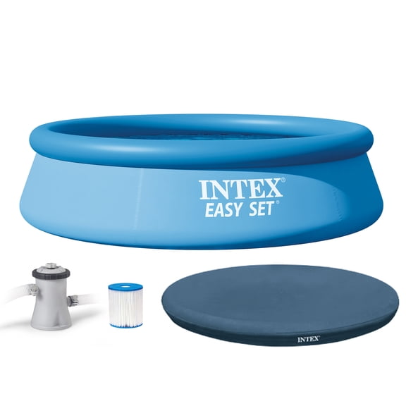 Intex Filter Cartridge Bundled with Round Cover & Inflatable Swimming Pool