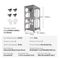 thumbnail image 3 of KFFKFF 3-Tier Large Cat House Outdoor Cat Enclosure with 360° Rotating Casters, 3 of 9