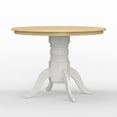 thumbnail image 4 of Glenwillow Home 5PC Dining Set - 42" Rnd Pedestal Table + Spindle Chairs -Wht/Nat, 4 of 9