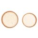 thumbnail image 1 of 2pcs Woven Snack Serving Tray Round Traditional Handmade Art Style Rattan Decorative Tray for Food Fruit, 1 of 4