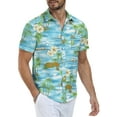 thumbnail image 2 of Iceglad Men's Hawaiian Shirt Short Sleeve Casual Button Down Shirt for Men Printed Summer Beach Shirt, 2 of 6