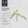 thumbnail image 3 of Viski 24k Gold Corkscrew Wine Opener with Foil Cutter, Manual Bottle Opener, 3 of 7