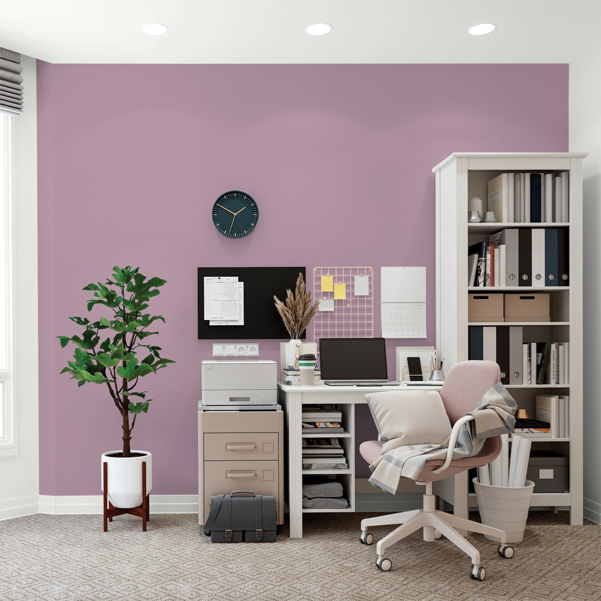 Glidden HEP Ashberry / Purple, Flat Interior Paint with Primer, 1 Gallon
