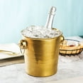 1PC 3L Stainless Steel Ice Bucket Thick Ice Bucket Ice Bucket (Gold