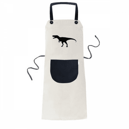 

Miniature Dinosaur Bones Bone Apron Adjustable Bib Cotton Linen BBQ Kitchen Pocket Pinafore