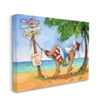 thumbnail image 3 of Tropical Santa Claus Resting Hammock Festive Palm Tree Holiday Painting Gallery-Wrapped Canvas Print Wall Art, 3 of 5