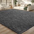 thumbnail image 1 of Alfombra Merelax, 213 x 305 cm, suave y esponjosa, antideslizante, gris oscuro, 1 of 7